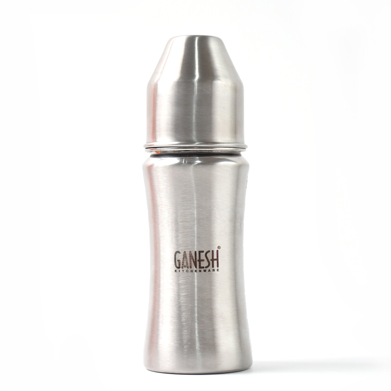 Ganesh Stainless Steel Baby Feeding Bottle, Milk Bottle for New Born / Infants / Toddler Up to 3 Years, BFA Free (250 ML Approx) Ganesh Stainless Steel Baby Feeding Bottle, Milk Bottle for New Born / Infants / Toddler Up to 3 Years, BFA Free (250 ML Approx)